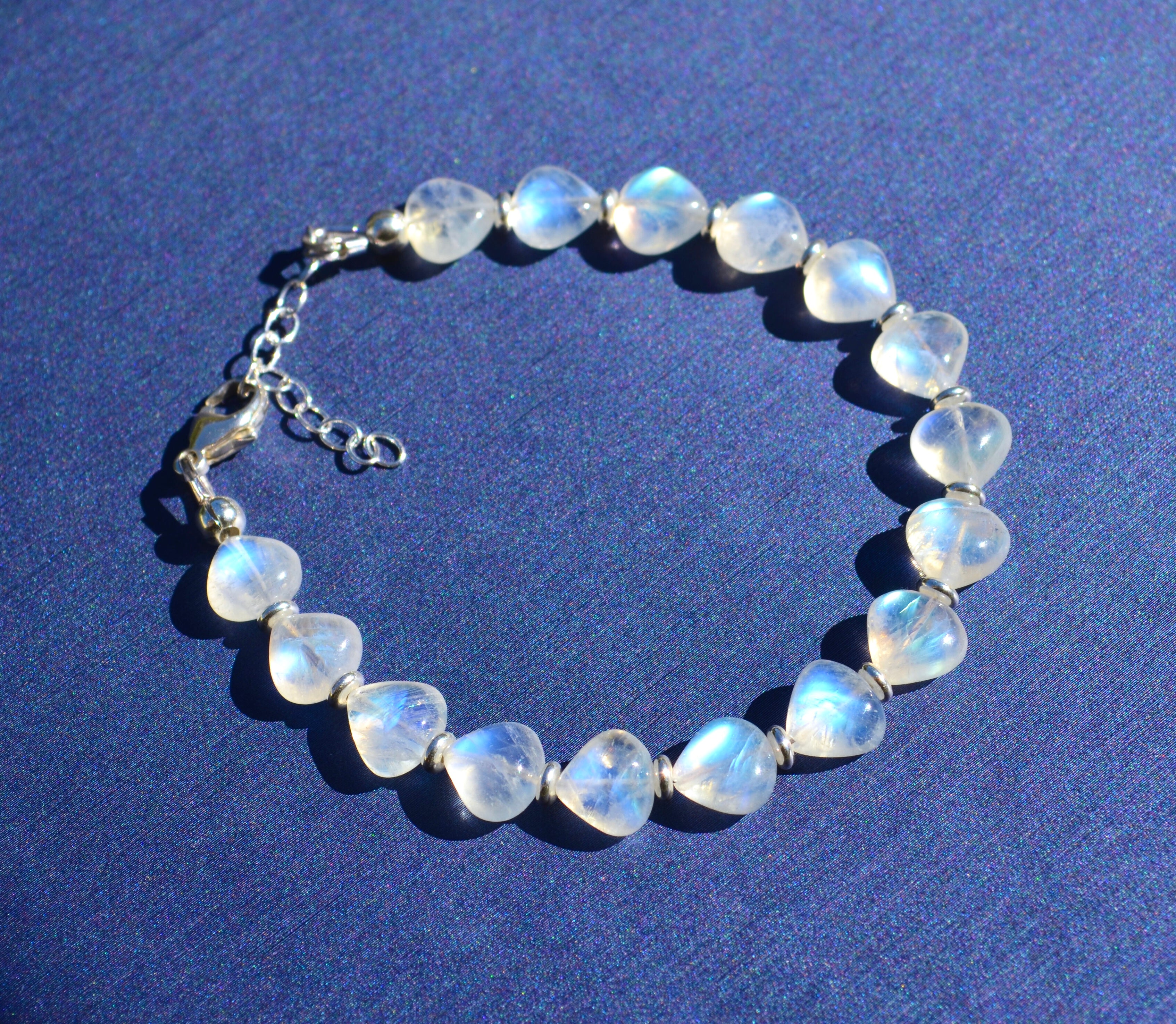 Sterling Silver High Quality Moonstone Bracelet
