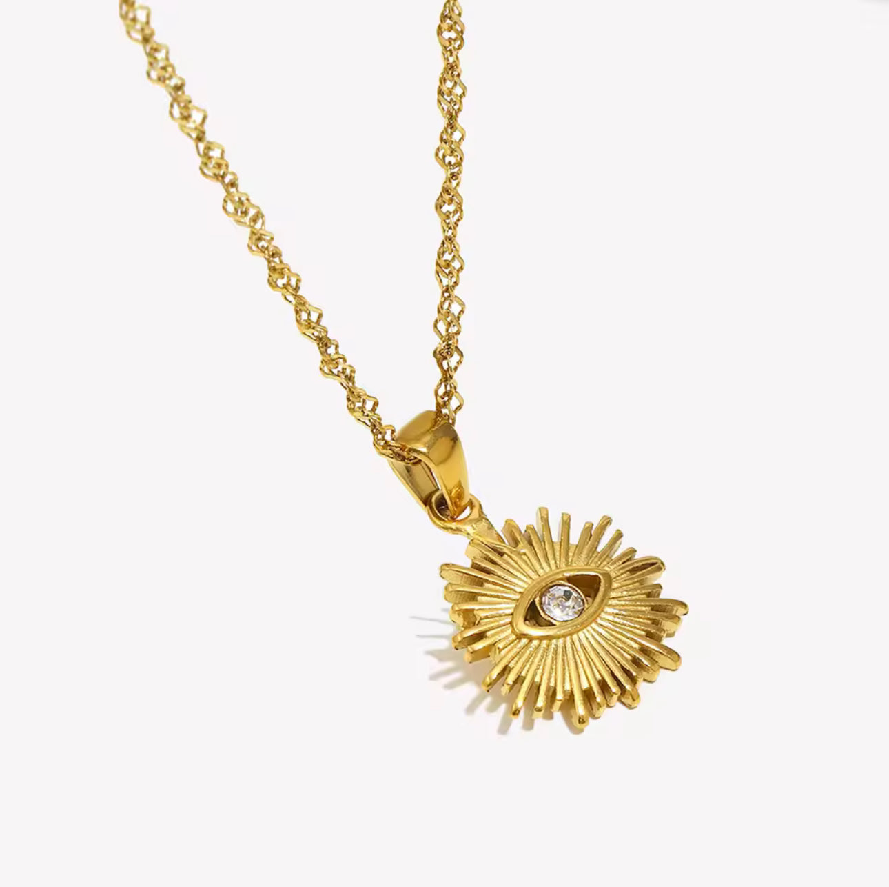 Evil Eye Sunburst Necklace