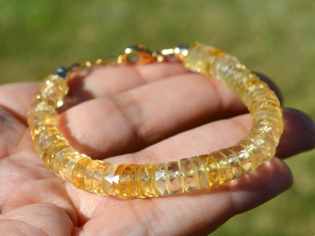 14k Gold Filled Natural Citrine Bracelet