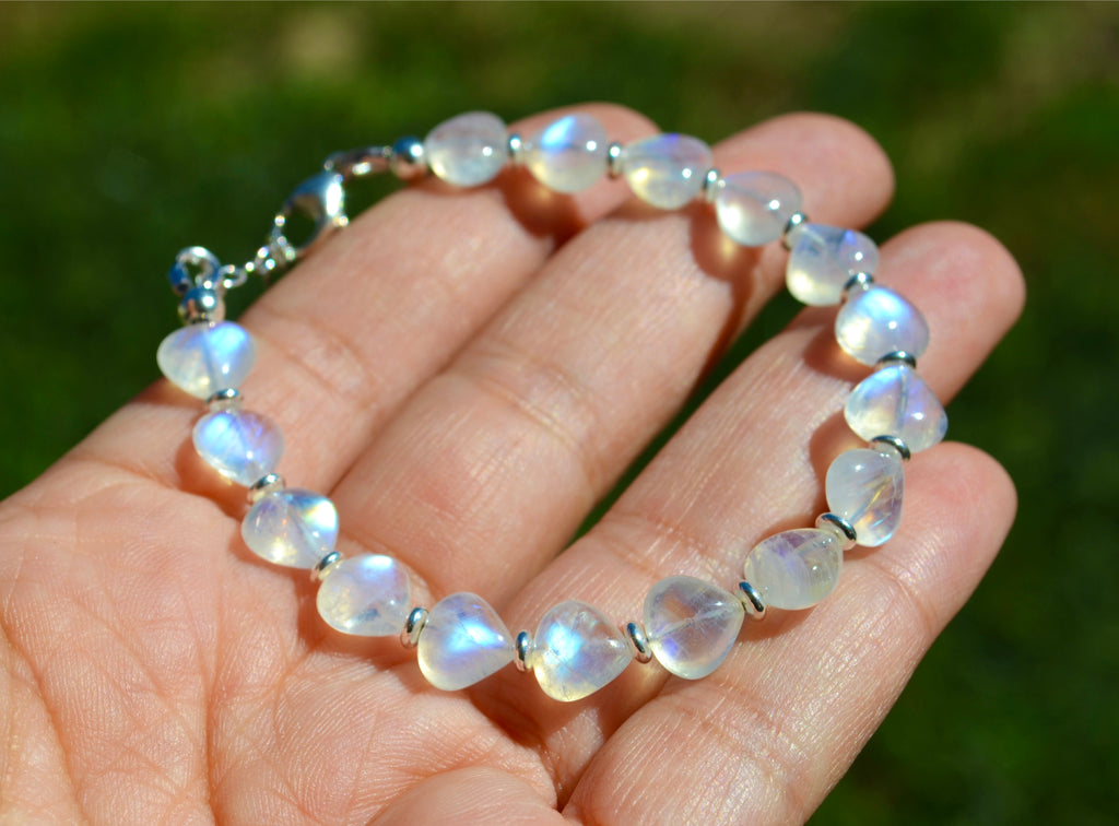 Sterling Silver High Quality Moonstone Bracelet